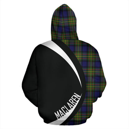 Printivon Maclaren Modern Tartan Crest Hoodie Circle Style