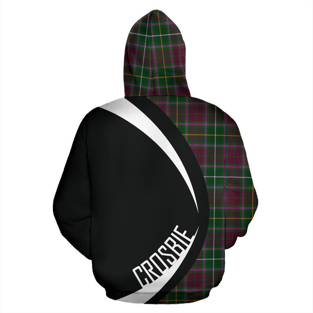 Printivon Crosbie Tartan Crest Hoodie Circle Style