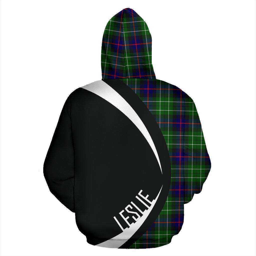 Printivon Leslie Hunting Tartan Crest Hoodie Circle Style