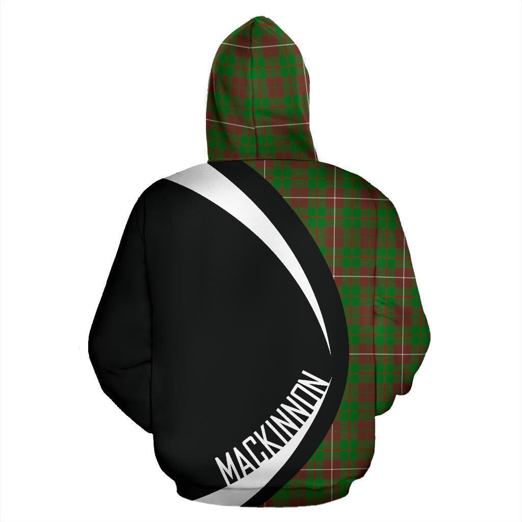 Printivon Mackinnon Hunting Modern Tartan Crest Hoodie Circle Style