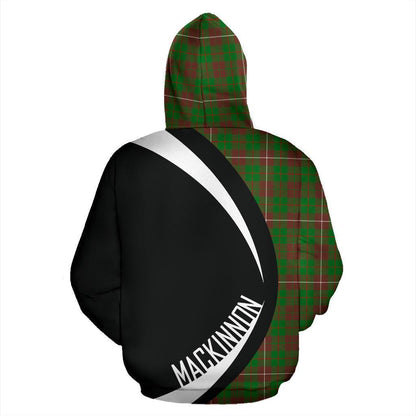Printivon Mackinnon Hunting Modern Tartan Crest Hoodie Circle Style