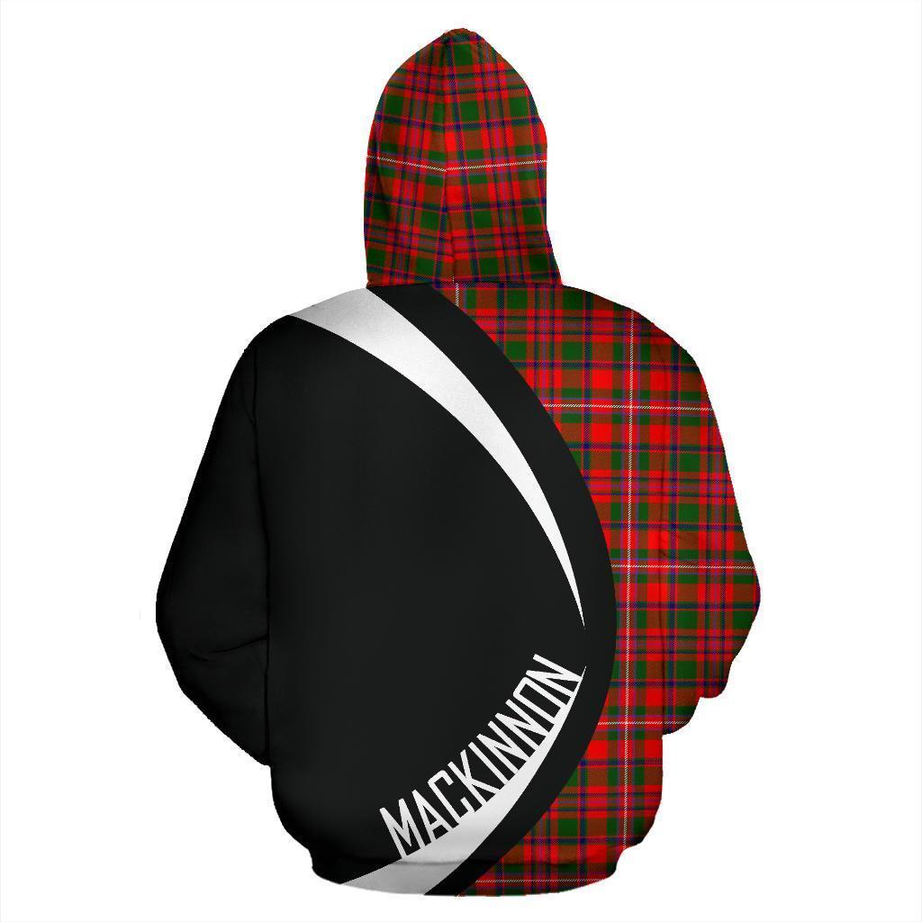 Printivon Mackinnon Modern Tartan Crest Hoodie Circle Style