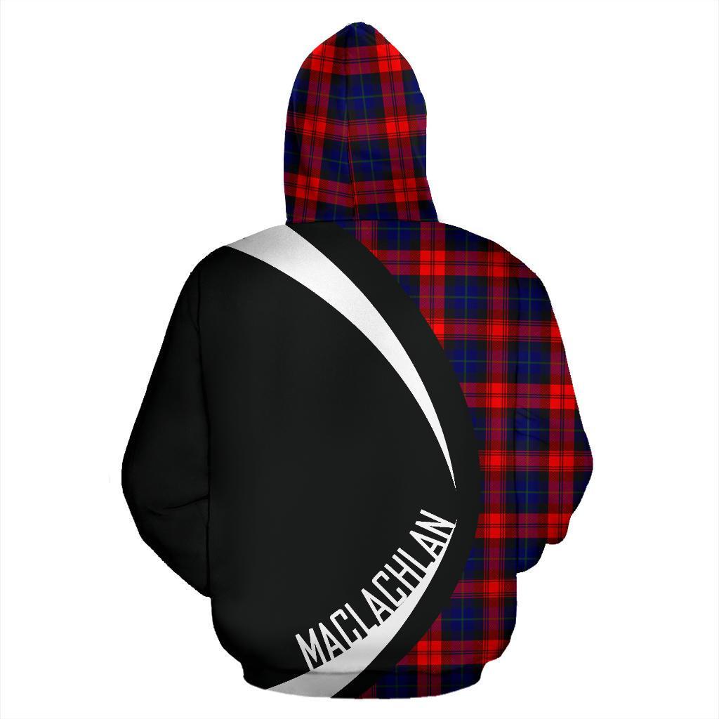 Printivon Maclachlan Modern Tartan Crest Hoodie Circle Style