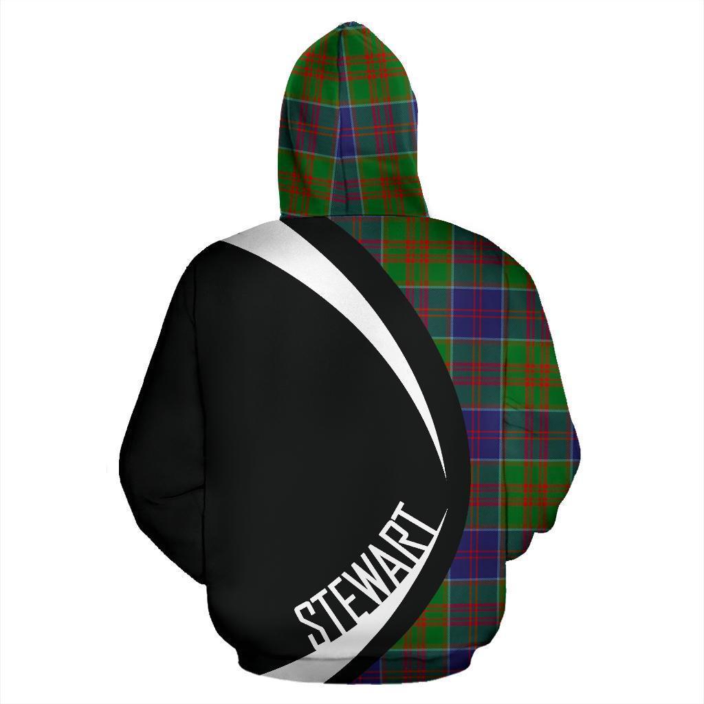 Printivon Stewart Of Appin Hunting Modern Tartan Crest Hoodie Circle Style