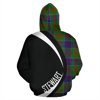 Printivon Stewart Of Appin Hunting Modern Tartan Crest Hoodie Circle Style
