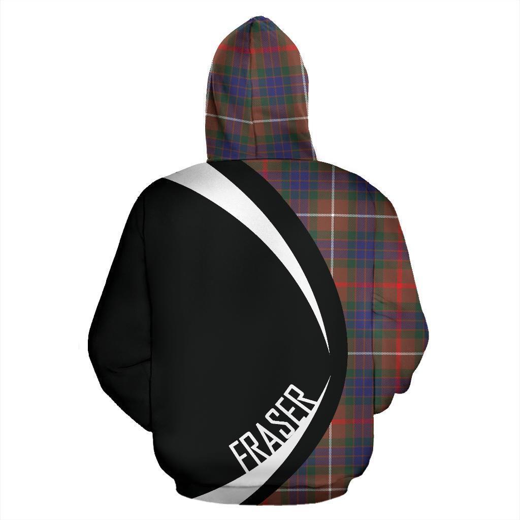 Printivon Fraser Hunting Modern Tartan Crest Hoodie Circle Style