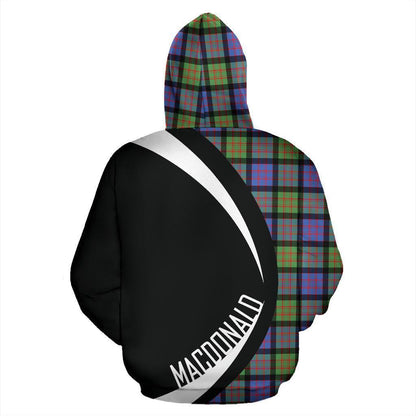 Printivon Macdonald Ancient Tartan Crest Hoodie Circle Style