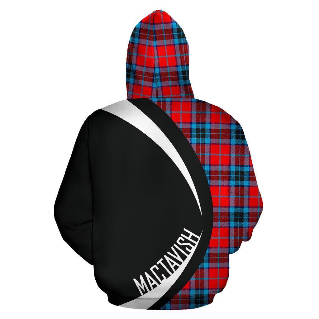 Printivon Mactavish Modern Tartan Crest Hoodie Circle Style