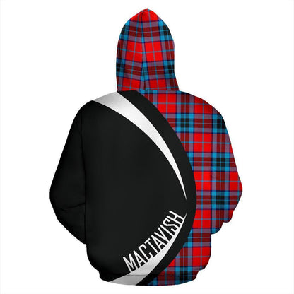 Printivon Mactavish Modern Tartan Crest Hoodie Circle Style