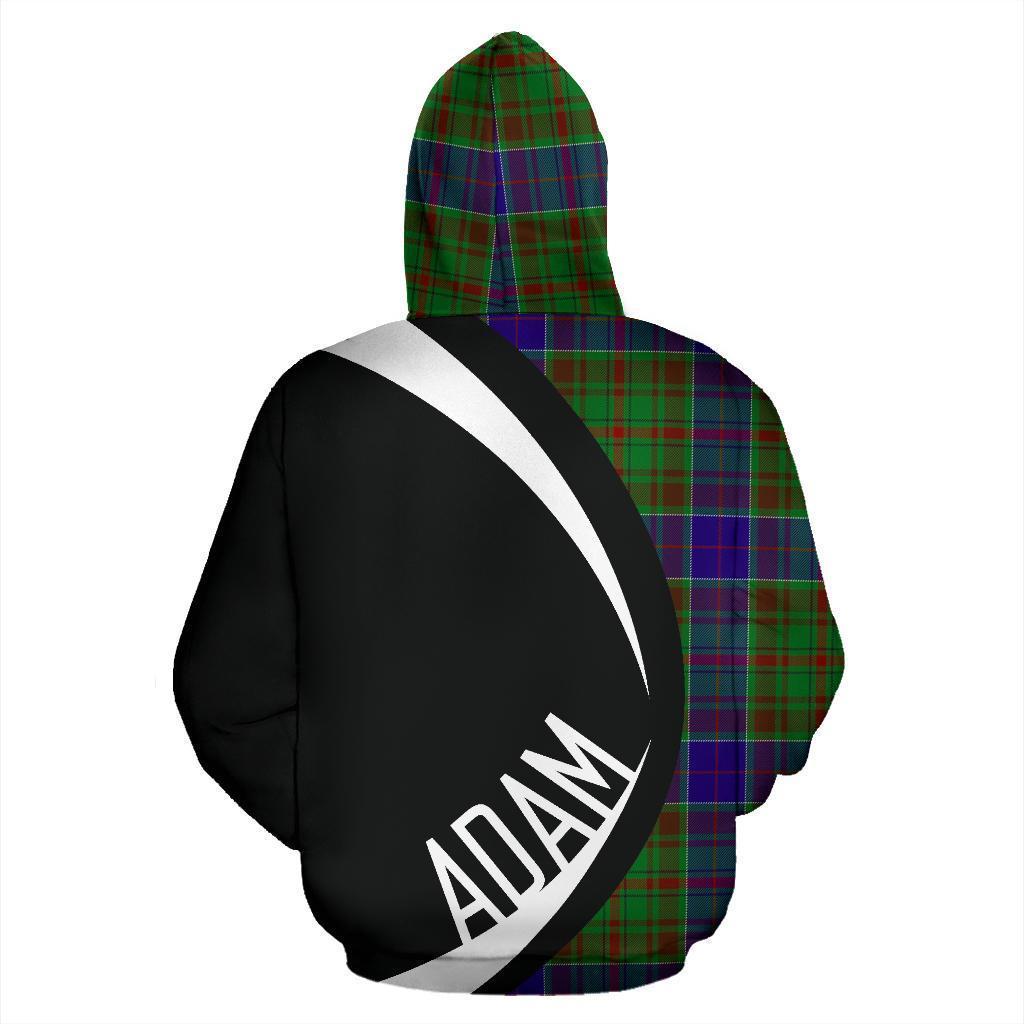 Printivon Adam Tartan Crest Hoodie Circle Style