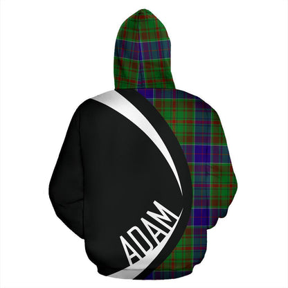 Printivon Adam Tartan Crest Hoodie Circle Style