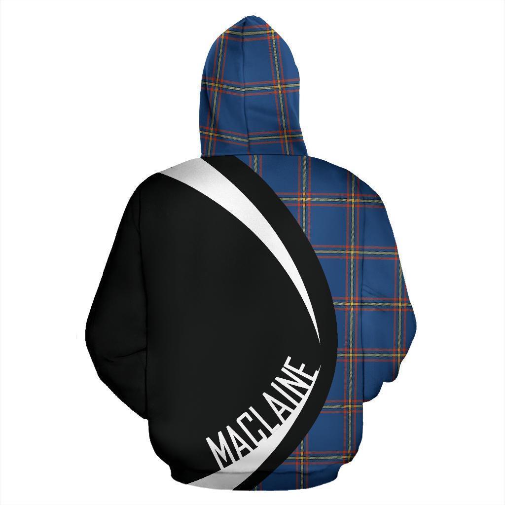Printivon Maclaine Of Loch Buie Hunting Ancient Tartan Crest Hoodie Circle Style