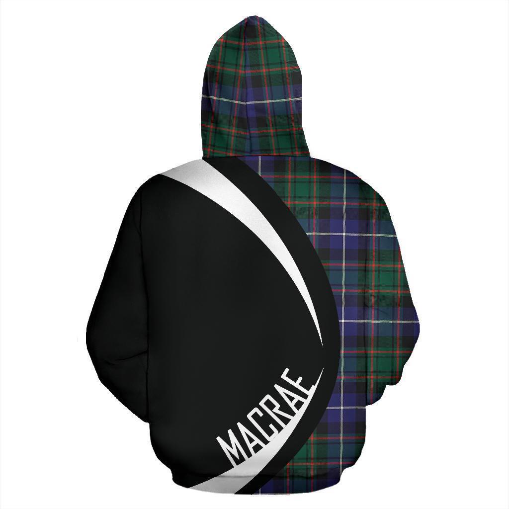 Printivon Macrae Hunting Modern Tartan Crest Hoodie Circle Style