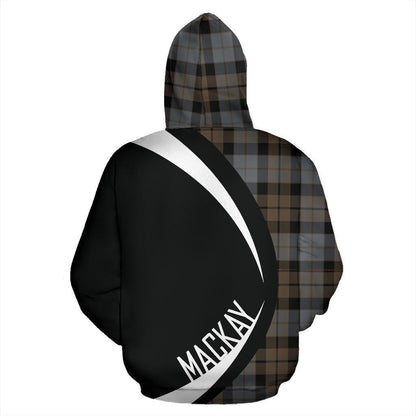 Printivon Mackay Weathered Tartan Crest Hoodie Circle Style