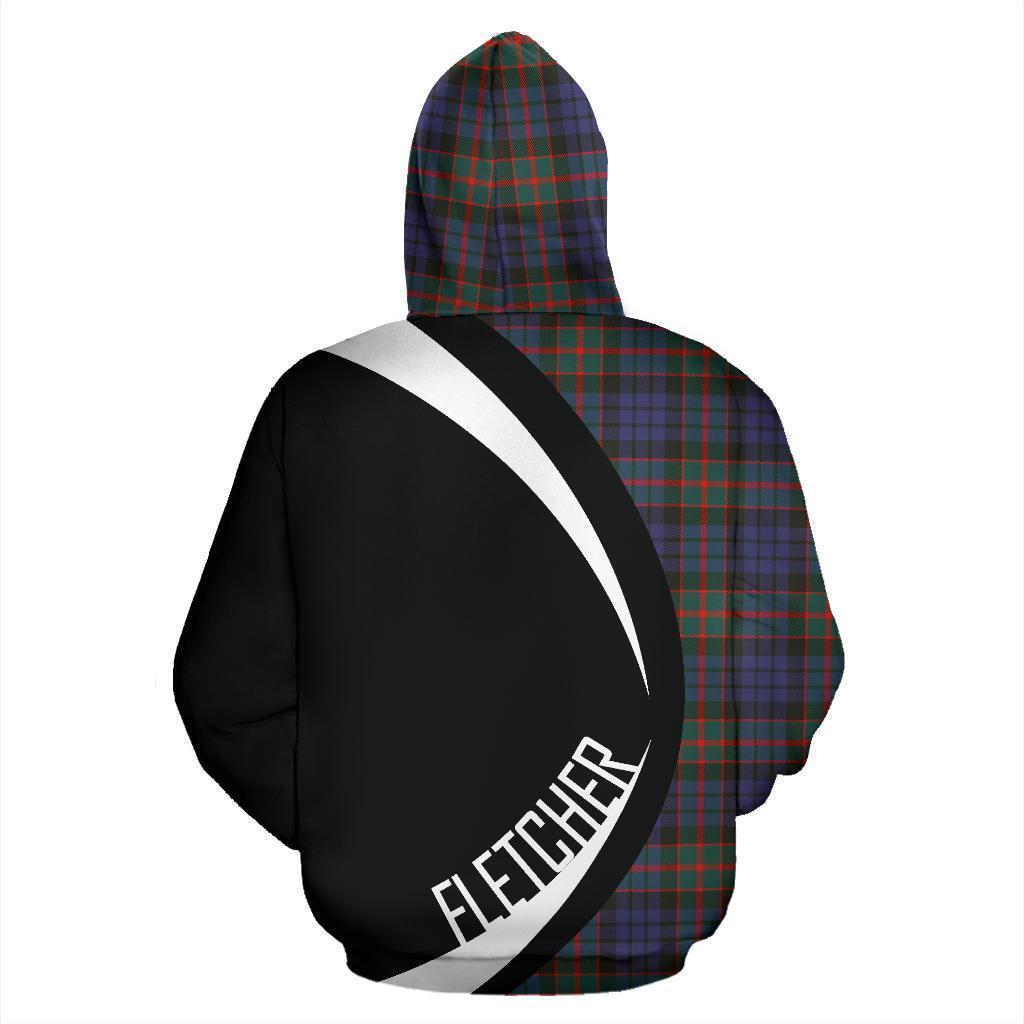 Printivon Fletcher Of Dunans Tartan Crest Hoodie Circle Style
