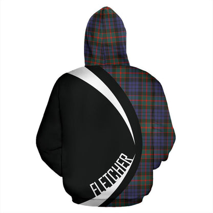 Printivon Fletcher Of Dunans Tartan Crest Hoodie Circle Style