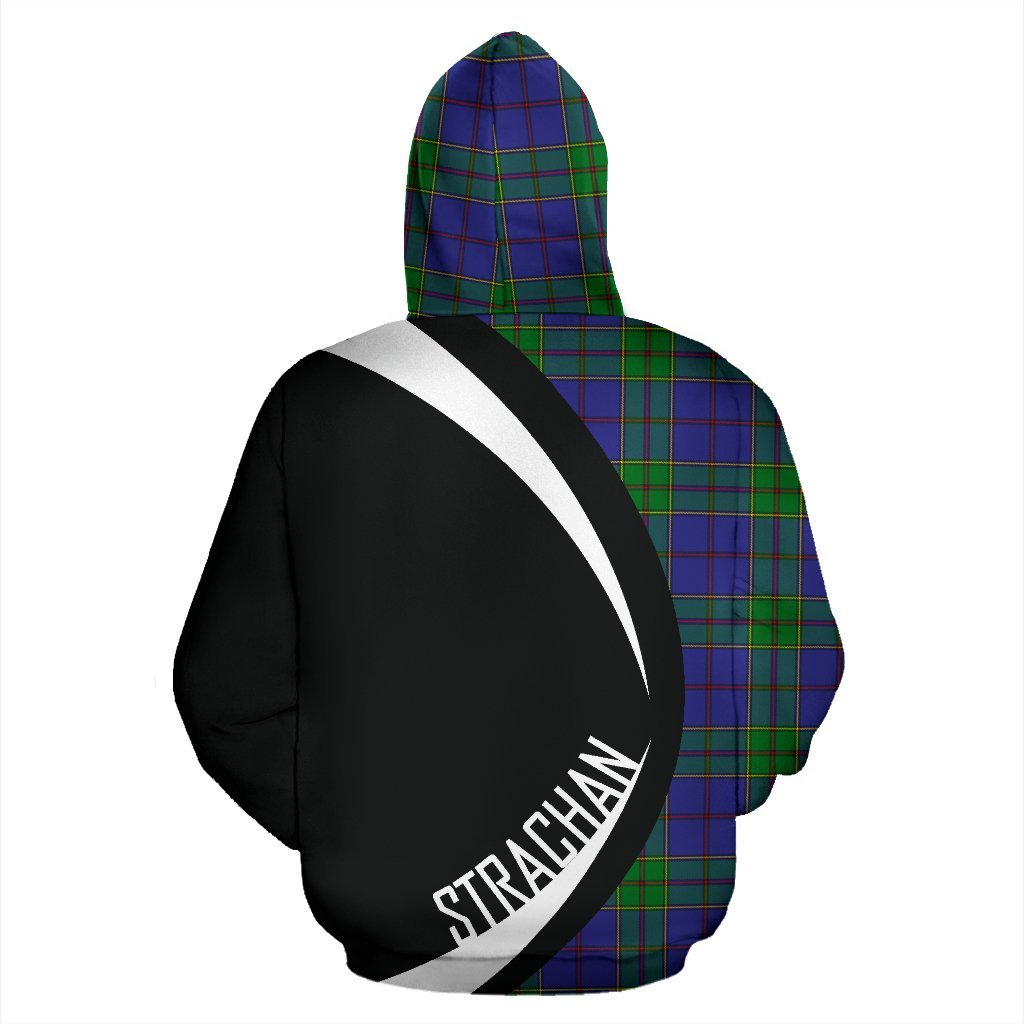 Printivon Strachan Tartan Crest Hoodie Circle Style