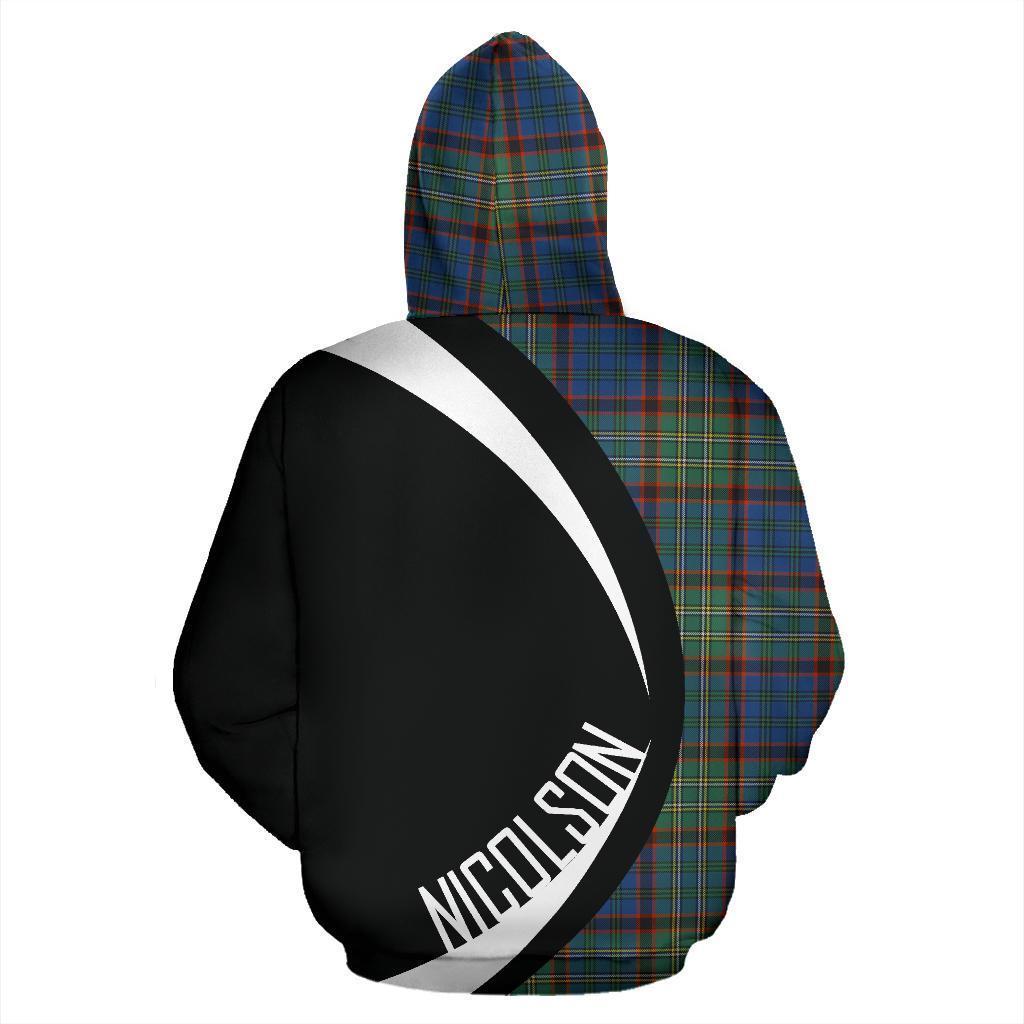 Printivon Nicolson Hunting Ancient Tartan Crest Hoodie Circle Style