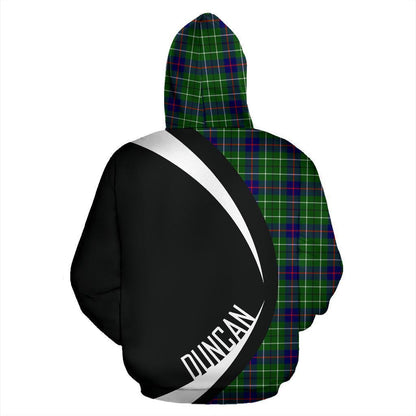 Printivon Duncan Modern Tartan Crest Hoodie Circle Style