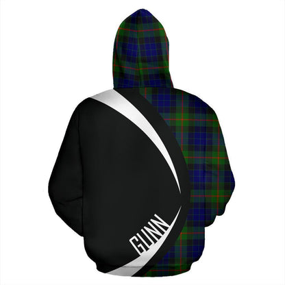 Printivon Gunn Modern Tartan Crest Hoodie Circle Style