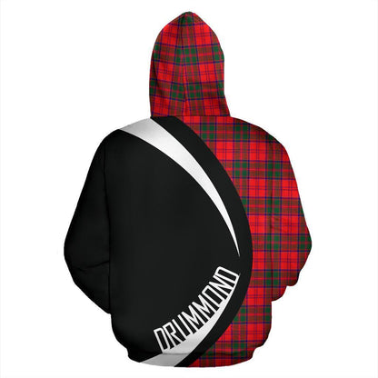 Printivon Drummond Modern Tartan Crest Hoodie Circle Style