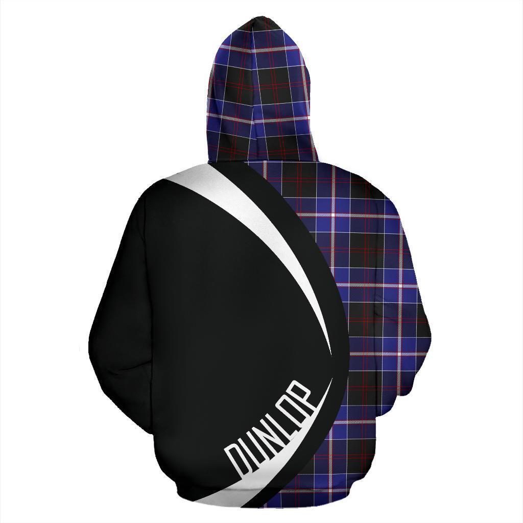 Printivon Dunlop Modern Tartan Crest Hoodie Circle Style