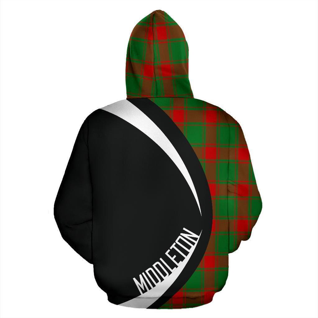 Printivon Middleton Modern Tartan Crest Hoodie Circle Style
