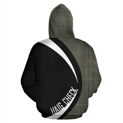Printivon Haig Check Tartan Crest Hoodie Circle Style