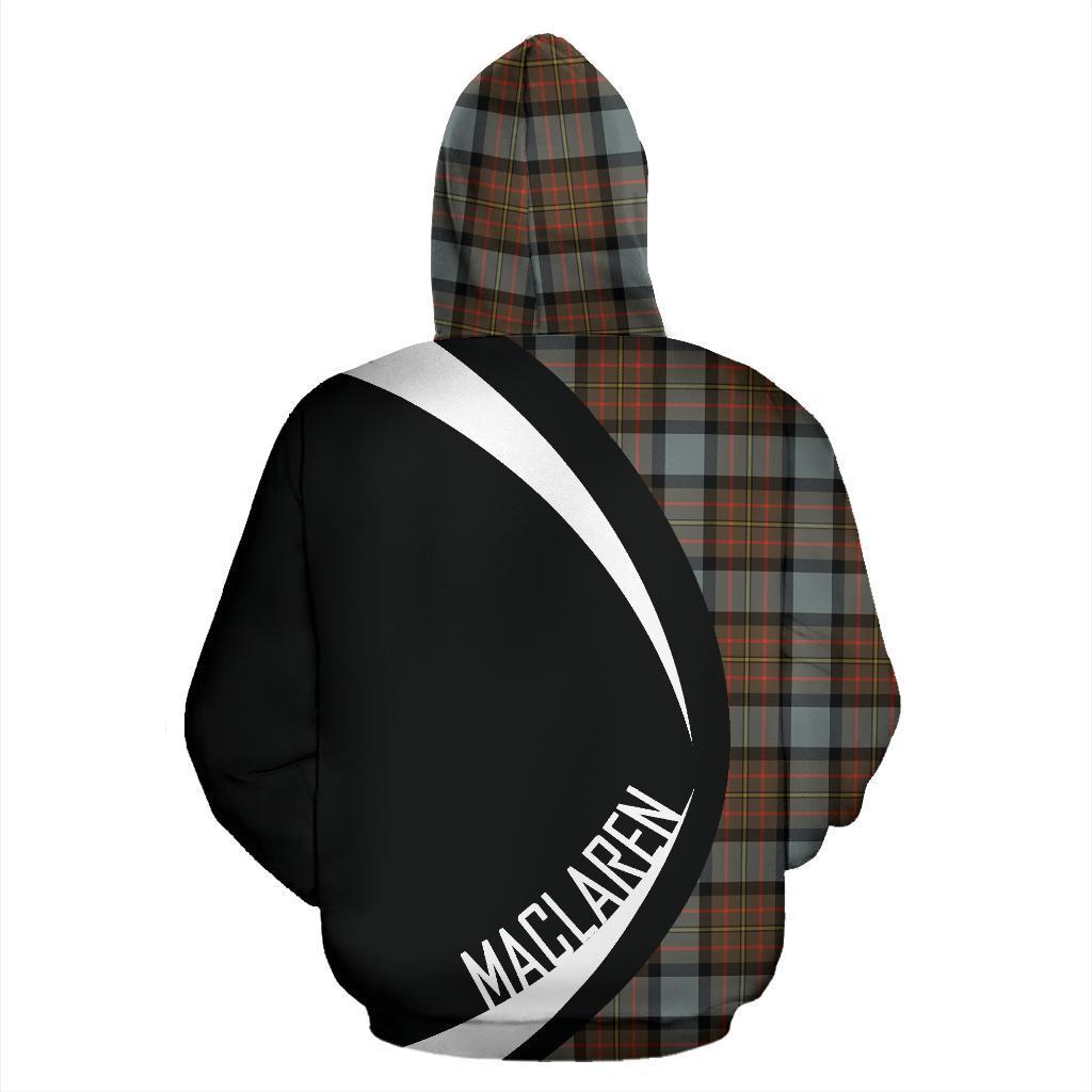 Printivon Maclaren Weathered Tartan Crest Hoodie Circle Style