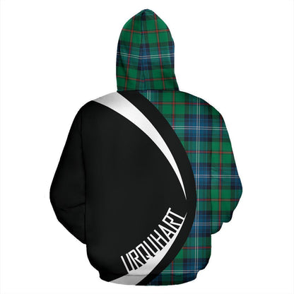 Printivon Urquhart Ancient Tartan Crest Hoodie Circle Style