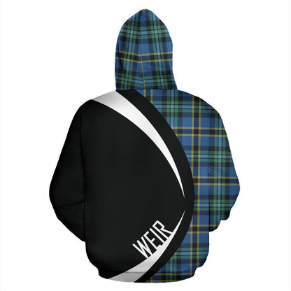 Printivon Weir Ancient Tartan Crest Hoodie Circle Style