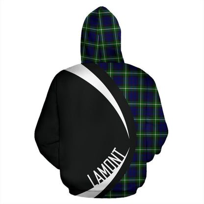 Printivon Lamont Modern Tartan Crest Hoodie Circle Style