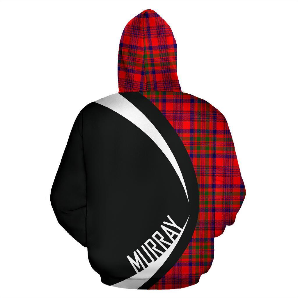 Printivon Murray Of Tulloch Modern Tartan Crest Hoodie Circle Style