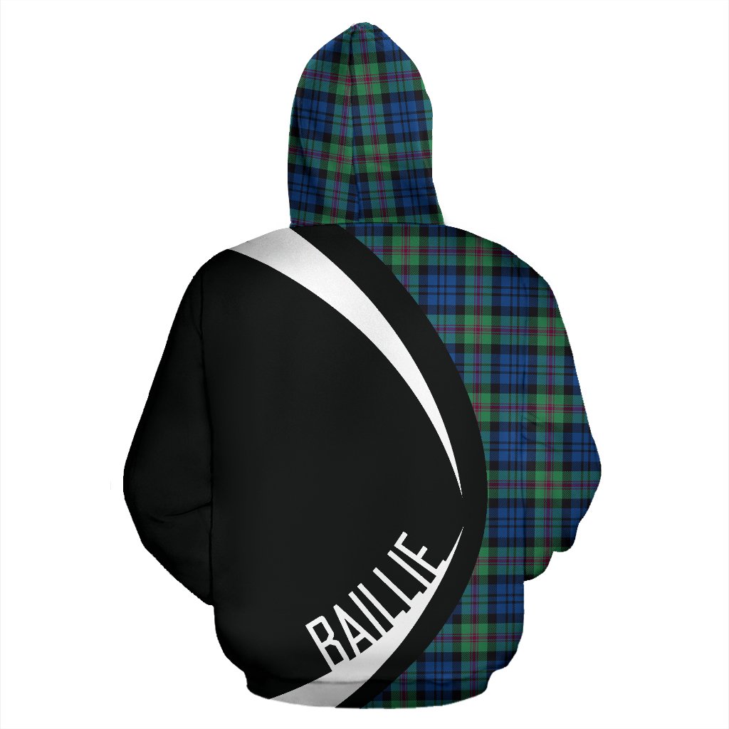 Printivon Baillie Ancient Tartan Crest Hoodie Circle Style