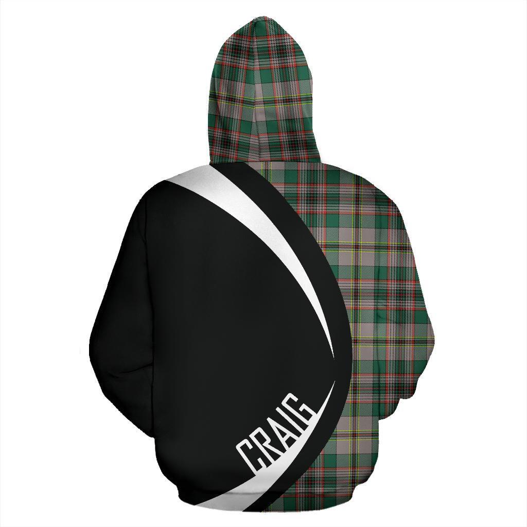 Printivon Craig Ancient Tartan Crest Hoodie Circle Style