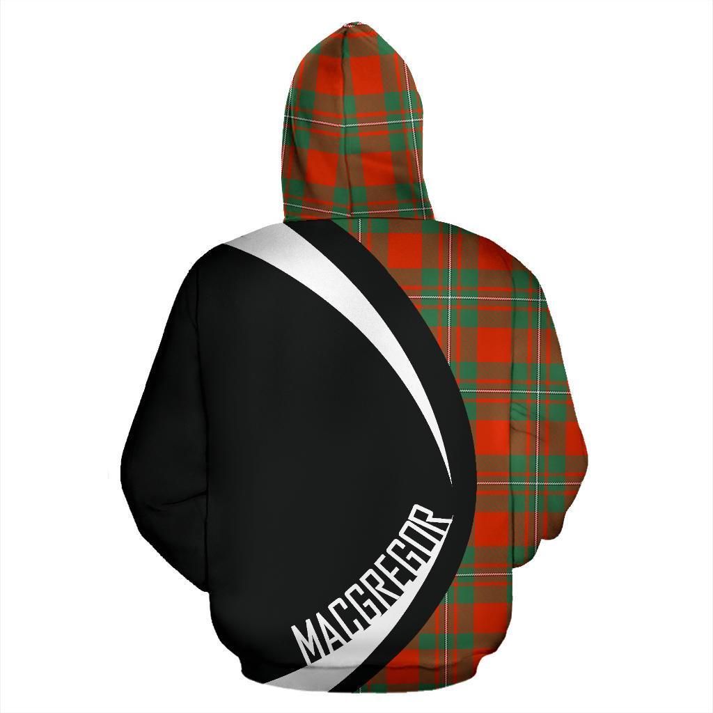 Printivon Macgregor Ancient Tartan Crest Hoodie Circle Style