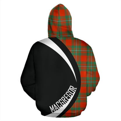 Printivon Macgregor Ancient Tartan Crest Hoodie Circle Style