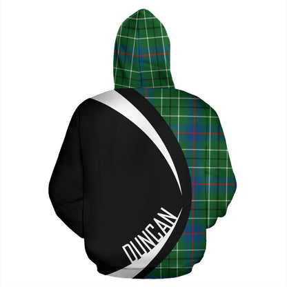 Printivon Duncan Ancient Tartan Crest Hoodie Circle Style