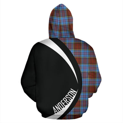 Printivon Anderson Modern Tartan Crest Hoodie Circle Style