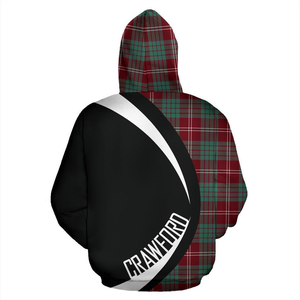 Printivon Crawford Modern Tartan Crest Hoodie Circle Style