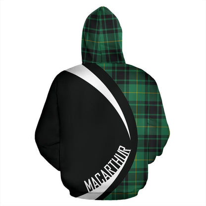Printivon Macarthur Ancient Tartan Crest Hoodie Circle Style