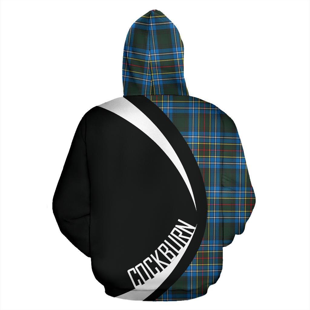 Printivon Cockburn Modern Tartan Crest Hoodie Circle Style