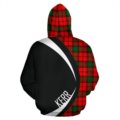 Printivon Kerr Modern Tartan Crest Hoodie Circle Style