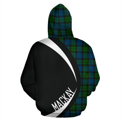 Printivon Mackay Modern Tartan Crest Hoodie Circle Style