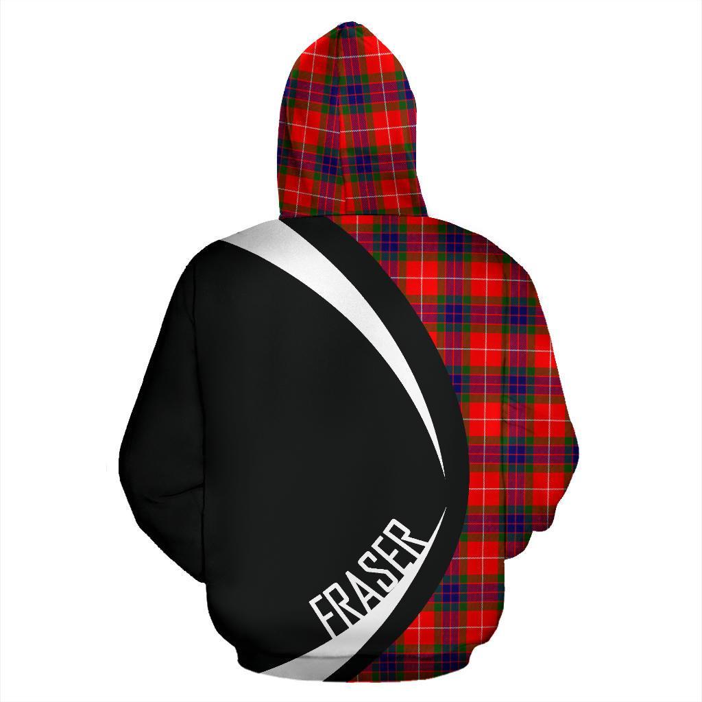 Printivon Fraser Modern Tartan Crest Hoodie Circle Style
