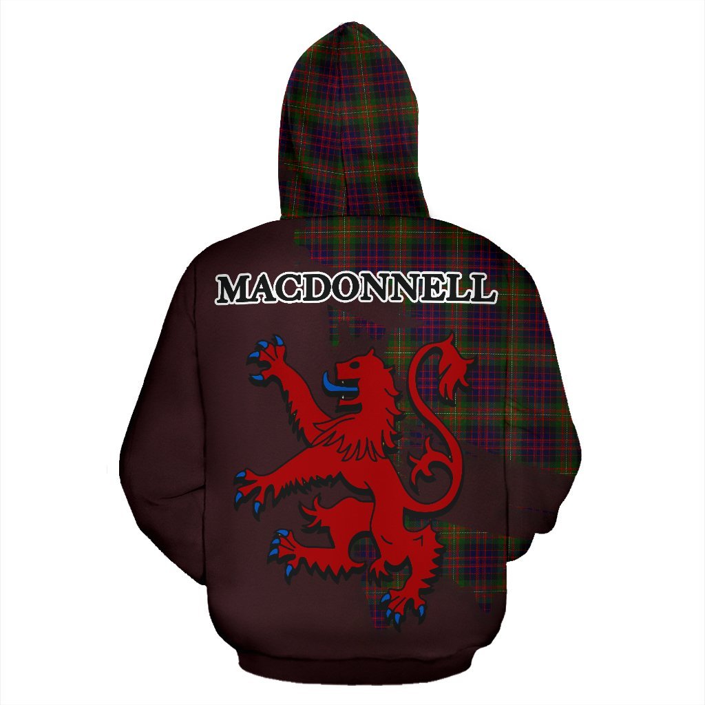 Printivon Macdonnell Of Glengarry Modern Clan Crest Tartan Hoodie Zip Royal