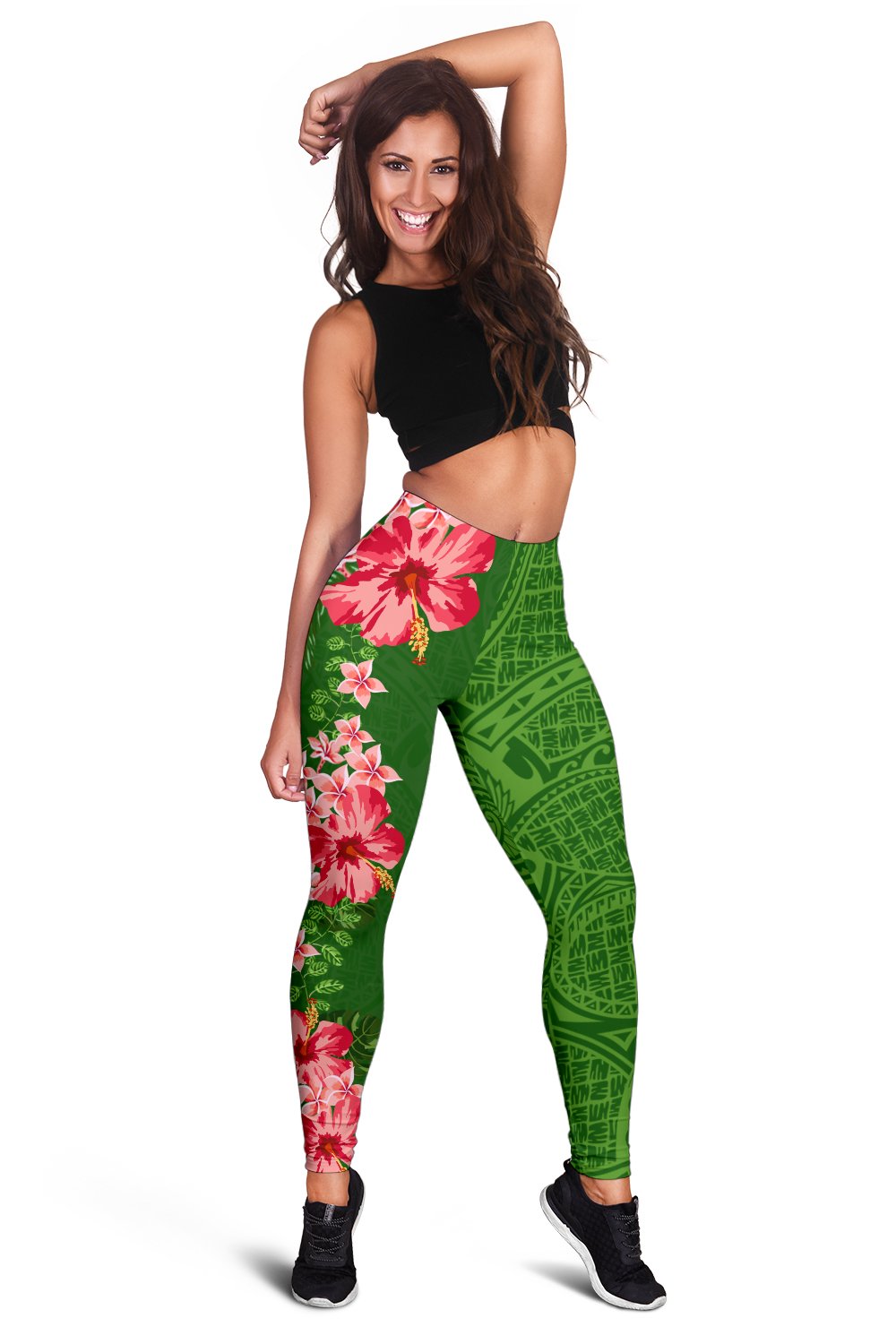 Hawaii Tropical Flowers Polynesian - Hawaiian Women's Leggings - Curtis Style