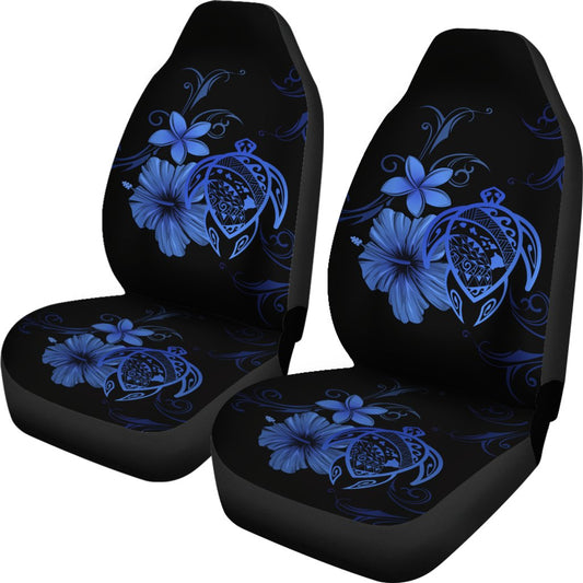 Hawaii Turtle Hibiscus Poly Purple Car Seat Covers