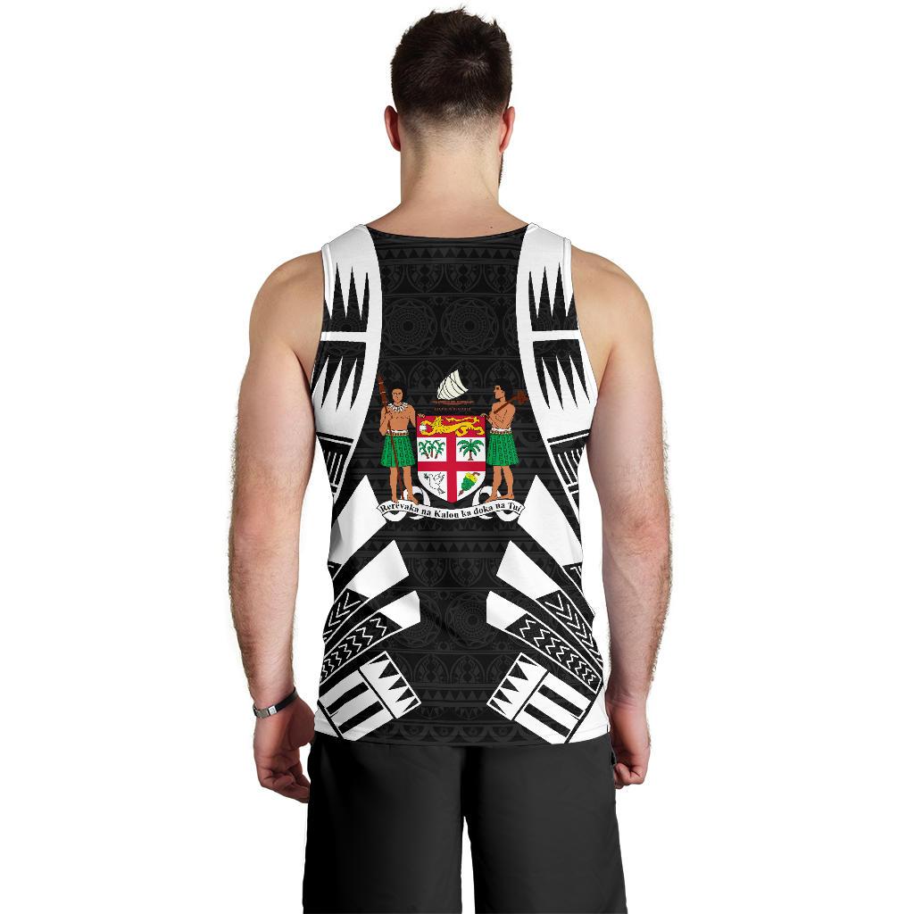 Fiji Men Tank Top Polynesian Tattoo Black