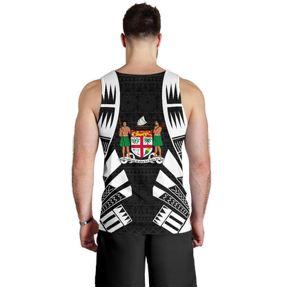 Fiji Men Tank Top Polynesian Tattoo Black